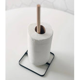 Kit Porta Rolo De Papel Toalha E Suporte Porta Guardanapos De Mesa Cozinha Preto Yoi